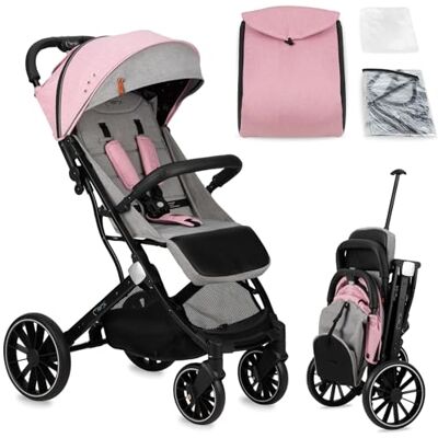 Momi Estelle Dakar Poussette à partir de 6 mois (jusqu'à 22 kg), poussette pliable avec ceinture de sécurité à 5 points, panier à provisions et fonction couchage, barre télescopique pour tirer, tient Momi Estelle Dakar Poussette à partir de 6 mois (jusqu'à 22 kg), poussette pliable avec ceinture de sécurité à 5 points, panier à provisions et fonction couchage, barre télescopique pour tirer, tient