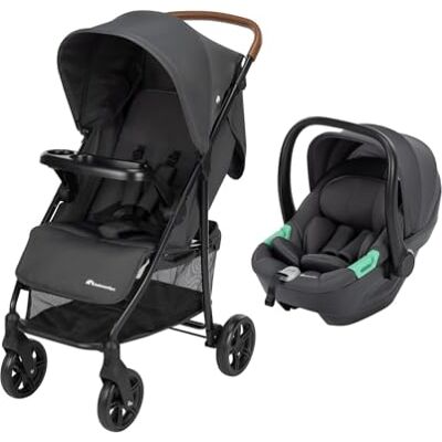 Bebeconfort Misty Duo, 2 en 1 Poussette Compacte, Panier spacieux jusqu'à 8 kg, Plateau pour la sécurité et le jeu, Poussette Pliable, 0 à 4 ans, 0-22kg, avec Siège Auto Bébé i-Size, Mineral Graphite Bebeconfort Misty Duo, 2 en 1 Poussette Compacte, Panier spacieux jusqu'à 8 kg, Plateau pour la sécurité et le jeu, Poussette Pliable, 0 à 4 ans, 0-22kg, avec Siège Auto Bébé i-Size, Mineral Graphite