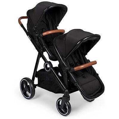 Baninni Poussette Double Duett Luiz Assises convertible en nacelle Usage simple ou double De la naissaince jusqu’à 36kg Sièges reversible-noir Baninni Poussette Double Duett Luiz Assises convertible en nacelle Usage simple ou double De la naissaince jusqu’à 36kg Sièges reversible-noir
