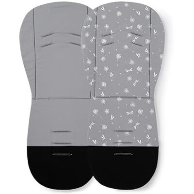 Petite&Mars Foamy Coussin de siège universel en mousse à mémoire de forme pour poussette, buggy anti-chocs en coton (gris dragonfly) Petite&Mars Foamy Coussin de siège universel en mousse à mémoire de forme pour poussette, buggy anti-chocs en coton (gris dragonfly)