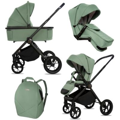 Babylux ® Poussette 2en1 BOLDO, Pliable Set De Poussettes Combinées Légères Avec Nacelle, Siège Sport Buggy, Sac À Langer Et Autres Accessoires, 4 Positions De Couchage, 0-22kg (0-4 Ans), Protection UV Babylux ® Poussette 2en1 BOLDO, Pliable Set De Poussettes Combinées Légères Avec Nacelle, Siège Sport Buggy, Sac À Langer Et Autres Accessoires, 4 Positions De Couchage, 0-22kg (0-4 Ans), Protection UV
