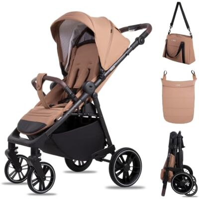 Babylux Poussette de Voyage ROLLE avec Fonction Allongée, Couleur: Latte Poussette, Petite Et Légère, Poignée Télescopique, Pliage Compact, Sac À Langer, Sac De Voyage Et Autres Accessoires Babylux Poussette de Voyage ROLLE avec Fonction Allongée, Couleur: Latte Poussette, Petite Et Légère, Poignée Télescopique, Pliage Compact, Sac À Langer, Sac De Voyage Et Autres Accessoires