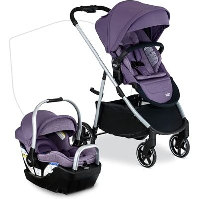 Britax Willow Grove SC Système de voyage pour bébé, siège auto et poussette avec base alpine, technologie ClickTight, SafeWash, iris Pindot Britax Willow Grove SC Système de voyage pour bébé, siège auto et poussette avec base alpine, technologie ClickTight, SafeWash, iris Pindot