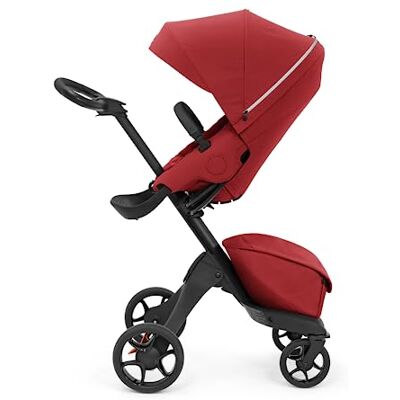 Stokke Xplory X, Rouge Poussette de luxe Réglable pour le confort de bébé et des parents Rembourrage, harnais et fermeture éclair réfléchissante pour plus de sécurité Se plie en un tournemain Stokke Xplory X, Rouge Poussette de luxe Réglable pour le confort de bébé et des parents Rembourrage, harnais et fermeture éclair réfléchissante pour plus de sécurité Se plie en un tournemain