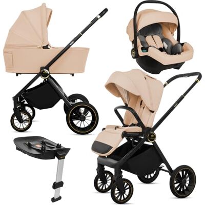 Babylux ® Poussette 4en1 Set Rosso, Pliable Léger Set De Poussette Combinée Incl. Nacelle, Buggy De Voyage, Siège Enfant I-Size, Base Auto, 4 Positions De Couchage, 0-22kg, Protection UV 50+ Babylux ® Poussette 4en1 Set Rosso, Pliable Léger Set De Poussette Combinée Incl. Nacelle, Buggy De Voyage, Siège Enfant I-Size, Base Auto, 4 Positions De Couchage, 0-22kg, Protection UV 50+