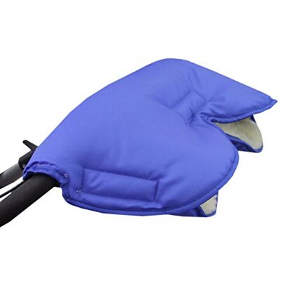 BambiniWelt by Rafael K. Bambiniwelt Gants chauffants pour poussette, buggy avec laine d'agneau pour mains chaudes Universel Bleu BambiniWelt by Rafael K. Bambiniwelt Gants chauffants pour poussette, buggy avec laine d'agneau pour mains chaudes Universel Bleu