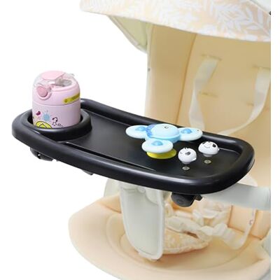 Jlobnyiun Plateau alimentaire pour poussette – Support universel pour collations, plateau pour poussette bébé Organisateur de poussette léger 3 en 1 polyvalent avec porte-boissons, plateau d'accessoires antid Jlobnyiun Plateau alimentaire pour poussette – Support universel pour collations, plateau pour poussette bébé Organisateur de poussette léger 3 en 1 polyvalent avec porte-boissons, plateau d'accessoires antid
