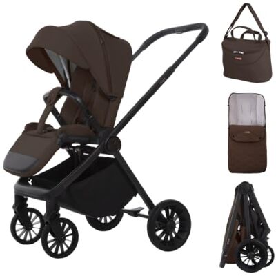 Babylux Poussette de Voyage SCALE avec Fonction Allongée, Couleur: Brownie Poussette, Petite Et Légère, Poignée Télescopique, Pliage Compact, Sac À Langer, Sac De Voyage Et Autres Accessoires Babylux Poussette de Voyage SCALE avec Fonction Allongée, Couleur: Brownie Poussette, Petite Et Légère, Poignée Télescopique, Pliage Compact, Sac À Langer, Sac De Voyage Et Autres Accessoires