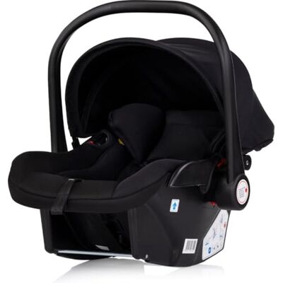 Chipolino Coque bébé Vista i-Size (40-87 cm), groupe 0+, toit pare-soleil, coussin 3D, couleur : noir Chipolino Coque bébé Vista i-Size (40-87 cm), groupe 0+, toit pare-soleil, coussin 3D, couleur : noir