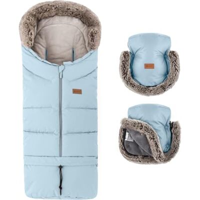 Petite&Mars Fusak 4v1 Arctic Sac de couchage d'hiver pour poussette, buggy et siège auto Imperméable et coupe-vent, Sky Whisper Set, 78/110x48cm, Petite & Mars Fusak 4v1 Arctic Chancelière pour Petite&Mars Fusak 4v1 Arctic Sac de couchage d'hiver pour poussette, buggy et siège auto Imperméable et coupe-vent, Sky Whisper Set, 78/110x48cm, Petite & Mars Fusak 4v1 Arctic Chancelière pour