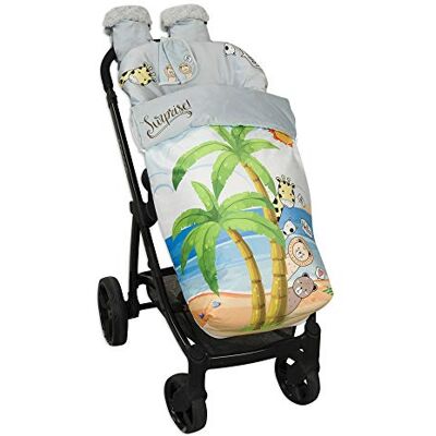 Babyline Chancelière universelle avec couvre-pieds en polaire, amovible avec fermeture éclair. Lavable en machine. (Beach) Babyline Chancelière universelle avec couvre-pieds en polaire, amovible avec fermeture éclair. Lavable en machine. (Beach)