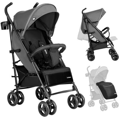 TULANO Davos 35 Poussette pour bébé à partir de 6 mois à 4 ans Roues PU Capote XXL Harnais 5 points Pliable Chancelière Moustiquaire, Porte-gobelet EN 1888 Jusqu'à 22 kg TULANO Davos 35 Poussette pour bébé à partir de 6 mois à 4 ans Roues PU Capote XXL Harnais 5 points Pliable Chancelière Moustiquaire, Porte-gobelet EN 1888 Jusqu'à 22 kg