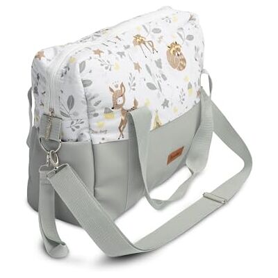 Sensillo Sac à Langer pour Poussette Organisateur de Poussette Sac Maternité avec Fermeture Éclair, Fixation pour Poussette, Poignées Courtes et Longue Bandoulière 43x30x13 cm Blanc Sensillo Sac à Langer pour Poussette Organisateur de Poussette Sac Maternité avec Fermeture Éclair, Fixation pour Poussette, Poignées Courtes et Longue Bandoulière 43x30x13 cm Blanc