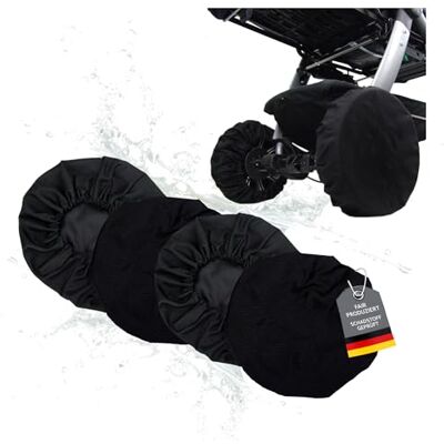 BambiniWelt by Rafael K. BambiniWelt Lot de protections de roues et sacs pour pneus de poussette jusqu'à 14 pouces, ajustement universel, en nylon flexible avec élastique, protège contre la saleté et l'humidité BambiniWelt by Rafael K. BambiniWelt Lot de protections de roues et sacs pour pneus de poussette jusqu'à 14 pouces, ajustement universel, en nylon flexible avec élastique, protège contre la saleté et l'humidité