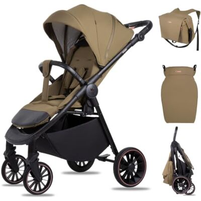 Babylux Poussette de Voyage ROMBO avec Fonction Allongée, Couleur: Olive Poussette, Petite Et Légère, Poignée Télescopique, Pliage Compact, Sac À Langer, Sac De Voyage Et Autres Accessoires Babylux Poussette de Voyage ROMBO avec Fonction Allongée, Couleur: Olive Poussette, Petite Et Légère, Poignée Télescopique, Pliage Compact, Sac À Langer, Sac De Voyage Et Autres Accessoires