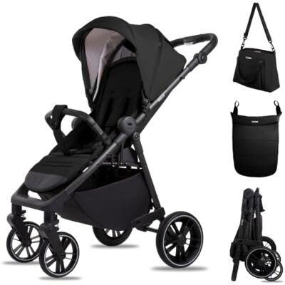 Babylux Poussette de Voyage ROLLE avec Fonction Allongée, Couleur: Onyx Poussette, Petite Et Légère, Poignée Télescopique, Pliage Compact, Sac À Langer, Sac De Voyage Et Autres Accessoires Babylux Poussette de Voyage ROLLE avec Fonction Allongée, Couleur: Onyx Poussette, Petite Et Légère, Poignée Télescopique, Pliage Compact, Sac À Langer, Sac De Voyage Et Autres Accessoires