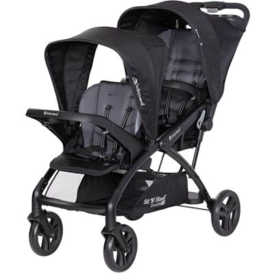 Baby Trend Sit N' Stand® Poussette Double 2.0, Dash Black Baby Trend Sit N' Stand® Poussette Double 2.0, Dash Black