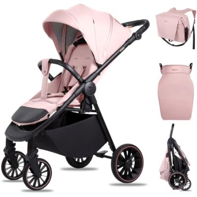 Babylux Poussette de Voyage ROMBO avec Fonction Allongée, Couleur: rose Poussette, Petite Et Légère, Poignée Télescopique, Pliage Compact, Sac À Langer, Sac De Voyage Et Autres Accessoires Babylux Poussette de Voyage ROMBO avec Fonction Allongée, Couleur: rose Poussette, Petite Et Légère, Poignée Télescopique, Pliage Compact, Sac À Langer, Sac De Voyage Et Autres Accessoires