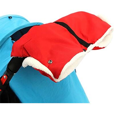 SONARIN Chancelière universelle en polaire pour poussette, poussette, poussette, gants imperméables, anti-gel, très épais et chauds pour l'hiver (rouge) SONARIN Chancelière universelle en polaire pour poussette, poussette, poussette, gants imperméables, anti-gel, très épais et chauds pour l'hiver (rouge)