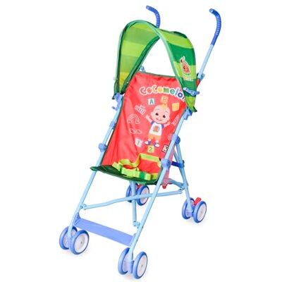 CoComelon Poussette parapluie avec auvent, légère et compacte pour voyage, poussette 3D rouge CoComelon Poussette parapluie avec auvent, légère et compacte pour voyage, poussette 3D rouge