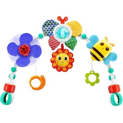 Neuytiky Jouet pour poussette, jouet d'arc, jouet de motricité pour bébés et tout-petits, chaîne de poussette, jouet pour bébé de 0 à 12 mois, pour crèche et bassinet (abeille) Neuytiky Jouet pour poussette, jouet d'arc, jouet de motricité pour bébés et tout-petits, chaîne de poussette, jouet pour bébé de 0 à 12 mois, pour crèche et bassinet (abeille)