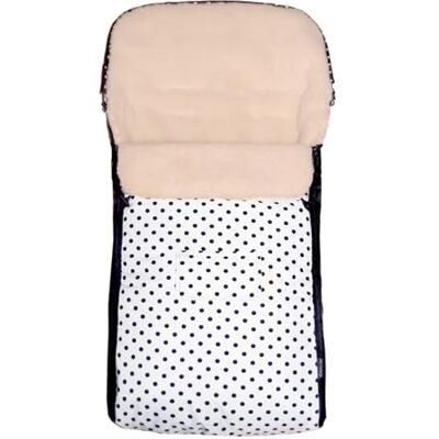 Baby-Joy Chancelière Kai 105cm XL Se Sont Sentis Libres Fourrure D'Agneau/Laine Acrylique Thermofußsack pour Buggy Poussette de Transport noir-blanc Baby-Joy Chancelière Kai 105cm XL Se Sont Sentis Libres Fourrure D'Agneau/Laine Acrylique Thermofußsack pour Buggy Poussette de Transport noir-blanc