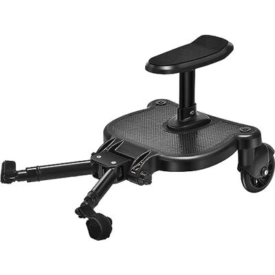 ADSafety Universeel Meerijdplankje 2in1 Afneembare Zitting en Staande Buggy Board, Compatibel met Meeste Kinderwagens, Veilige & Gemakkelijke Installatie, Antislip, Stevige Banden, 25 KG Belastbaar. ADSafety Universeel Meerijdplankje 2in1 Afneembare Zitting en Staande Buggy Board, Compatibel met Meeste Kinderwagens, Veilige & Gemakkelijke Installatie, Antislip, Stevige Banden, 25 KG Belastbaar.