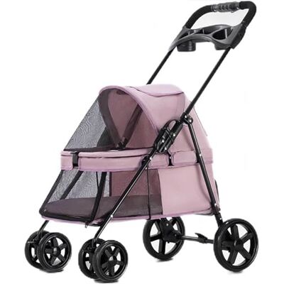 DECORN Poussette légère et pliable pour chiens et chats de petite et moyenne taille – Poussette à 4 roues avec porte-gobelet et sac de rangement – Sac de transport pour animaux de compagnie pour voyage, DECORN Poussette légère et pliable pour chiens et chats de petite et moyenne taille – Poussette à 4 roues avec porte-gobelet et sac de rangement – Sac de transport pour animaux de compagnie pour voyage,