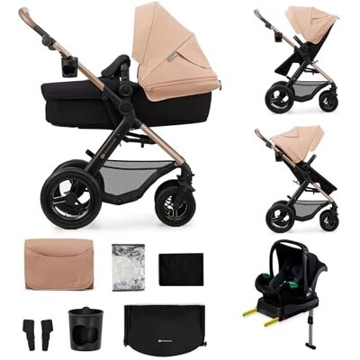kk Kinderkraft Kinderkraft MOOV 2 AIR Système modulaire 4 en 1 jusqu'à 26 kg, avec ovetto I-SIZE 40-75 cm, MINK FX, Landau réversible devant maman et route, dossier réglable, roues EVA, beige kk Kinderkraft Kinderkraft MOOV 2 AIR Système modulaire 4 en 1 jusqu'à 26 kg, avec ovetto I-SIZE 40-75 cm, MINK FX, Landau réversible devant maman et route, dossier réglable, roues EVA, beige