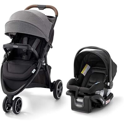 Graco ® Système de voyage tout-terrain Outpace™ LX – Ensemble siège auto pour poussette comprenant un siège auto SnugRide 30 Lite pour bébé, Briggs Graco ® Système de voyage tout-terrain Outpace™ LX – Ensemble siège auto pour poussette comprenant un siège auto SnugRide 30 Lite pour bébé, Briggs