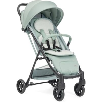 Chicco Taormina Poussette pliable pour enfant, dès la naissance jusqu'à 22 kg, pratique et légère, fermeture à une main, dossier réglable, repose-pieds et capote, verte Chicco Taormina Poussette pliable pour enfant, dès la naissance jusqu'à 22 kg, pratique et légère, fermeture à une main, dossier réglable, repose-pieds et capote, verte