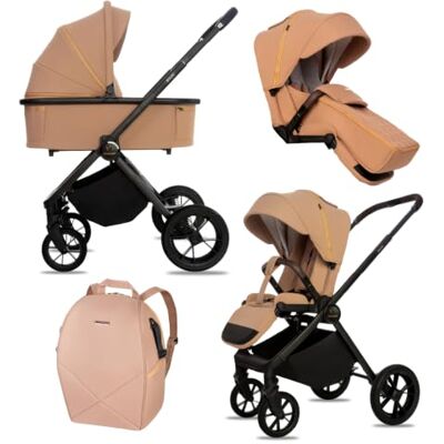 Babylux ® Poussette 2en1 BOLDO, Pliable Set De Poussettes Combinées Légères Avec Nacelle, Siège Sport Buggy, Sac À Langer Et Autres Accessoires, 4 Positions De Couchage, 0-22kg (0-4 Ans), Protection UV Babylux ® Poussette 2en1 BOLDO, Pliable Set De Poussettes Combinées Légères Avec Nacelle, Siège Sport Buggy, Sac À Langer Et Autres Accessoires, 4 Positions De Couchage, 0-22kg (0-4 Ans), Protection UV
