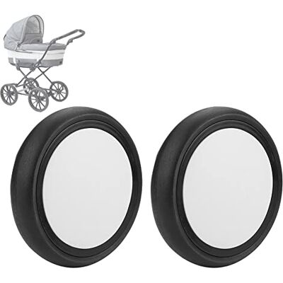 Shanrya Roue de poussette, accessoires de roue de poussette, rotation à 360 degrés pour Yoya pour Kiddopotamus(One Pair Rear Wheels, 12) Shanrya Roue de poussette, accessoires de roue de poussette, rotation à 360 degrés pour Yoya pour Kiddopotamus(One Pair Rear Wheels, 12)