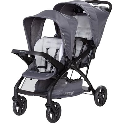 Baby Trend Sit N' Stand Poussette Double 2.0, Dash Grey Baby Trend Sit N' Stand Poussette Double 2.0, Dash Grey