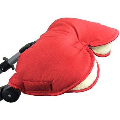 BambiniWelt by Rafael K. Bambiniwelt Gants chauffants pour poussette, buggy avec laine d'agneau pour les mains au chaud (rouge mélangé) BambiniWelt by Rafael K. Bambiniwelt Gants chauffants pour poussette, buggy avec laine d'agneau pour les mains au chaud (rouge mélangé)