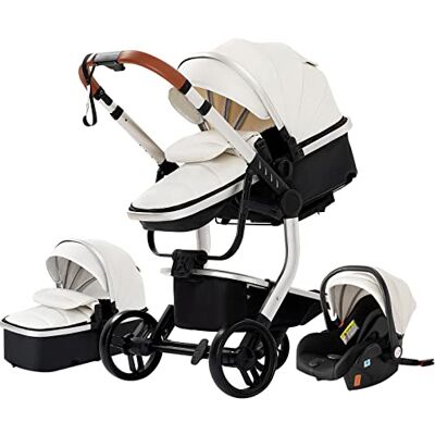 Magic ZC Carrozzine 3 en 1 Tricycle Poussette haut Paysage Poussettes pliantes Chariot pour enfants Landau pour enfants Landau avec système de voyage 0-36 mois (blanc 518) Magic ZC Carrozzine 3 en 1 Tricycle Poussette haut Paysage Poussettes pliantes Chariot pour enfants Landau pour enfants Landau avec système de voyage 0-36 mois (blanc 518)