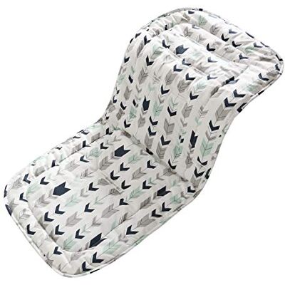Miracle Baby Coussin de Siege Poussette Portable, Coussin Réducteur Poussette Universelle, Tapis pour Poussette et Chaise Haute Bébé, en Coton Doux et Réversible, 34x78cm (Flèche) Miracle Baby Coussin de Siege Poussette Portable, Coussin Réducteur Poussette Universelle, Tapis pour Poussette et Chaise Haute Bébé, en Coton Doux et Réversible, 34x78cm (Flèche)