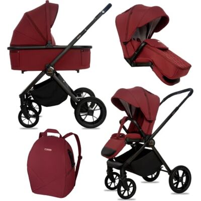 Babylux ® Poussette 2en1 BOLDO, Pliable Set De Poussettes Combinées Légères Avec Nacelle, Siège Sport Buggy, Sac À Langer Et Autres Accessoires, 4 Positions De Couchage, 0-22kg (0-4 Ans), Protection UV Babylux ® Poussette 2en1 BOLDO, Pliable Set De Poussettes Combinées Légères Avec Nacelle, Siège Sport Buggy, Sac À Langer Et Autres Accessoires, 4 Positions De Couchage, 0-22kg (0-4 Ans), Protection UV