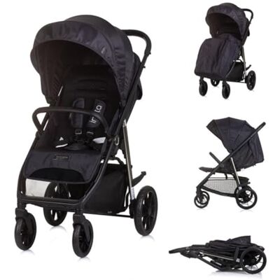 Chipolino , poussette buggy, Insta couvre-pieds, suspension, panier, ceinture, coloris:noires Chipolino , poussette buggy, Insta couvre-pieds, suspension, panier, ceinture, coloris:noires