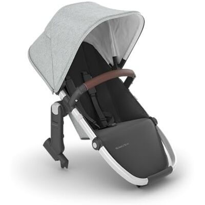 UPPAbaby RumbleSeat V2+ Accessoire de siège pour poussette Vista V2 avec adaptateurs Stella Gris brossé Cadre argenté Cuir marron UPPAbaby RumbleSeat V2+ Accessoire de siège pour poussette Vista V2 avec adaptateurs Stella Gris brossé Cadre argenté Cuir marron