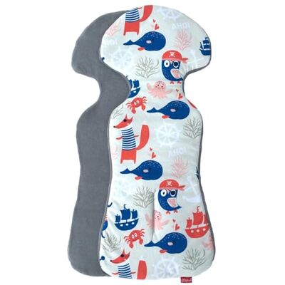 ByBoom Basics Coussin de siège pour bébé, 77 x 32 cm, côté coton et éponge, universel, pour coque de bébé, siège auto, poussette, buggy, remorque de vélo, utilisable des deux côtés, doux, doux pour la ByBoom Basics Coussin de siège pour bébé, 77 x 32 cm, côté coton et éponge, universel, pour coque de bébé, siège auto, poussette, buggy, remorque de vélo, utilisable des deux côtés, doux, doux pour la