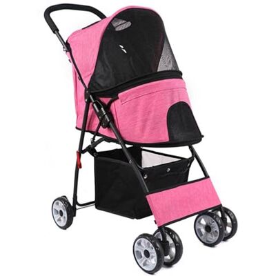 DECORN Poussette pliable pour chats et chiens Poussette à 4 roues pour animaux de compagnie avec housse météo et panier de rangement Sac de transport pliable Idéal pour vos meilleurs amis à fourrure - DECORN Poussette pliable pour chats et chiens Poussette à 4 roues pour animaux de compagnie avec housse météo et panier de rangement Sac de transport pliable Idéal pour vos meilleurs amis à fourrure -
