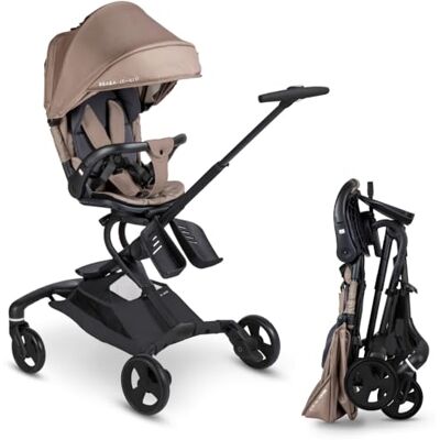 Béaba Poussette x Micro Mobility Baby Cruiser, Dès la Naissance, Assise Rotative 360°, 7 Positions 3 Inclinaisons Pliage Une Main, Chaise Haute, Roues LED, Harnais 5 Points, Canopy XXL UPF 50+, Pralin Béaba Poussette x Micro Mobility Baby Cruiser, Dès la Naissance, Assise Rotative 360°, 7 Positions 3 Inclinaisons Pliage Une Main, Chaise Haute, Roues LED, Harnais 5 Points, Canopy XXL UPF 50+, Pralin