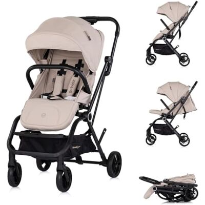 Chipolino Poussette Go Twist Siège pivotant Pneus PU Pliable Suspension Panier Beige Chipolino Poussette Go Twist Siège pivotant Pneus PU Pliable Suspension Panier Beige