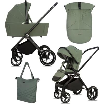 Babylux ® Poussette 2en1 GAVIA, Pliable Set De Poussettes Combinées Légères Avec Nacelle, Siège Sport Buggy, Sac À Langer Et Autres Accessoires, 4 Positions De Couchage, 0-22kg (0-4 Ans), Protection UV Babylux ® Poussette 2en1 GAVIA, Pliable Set De Poussettes Combinées Légères Avec Nacelle, Siège Sport Buggy, Sac À Langer Et Autres Accessoires, 4 Positions De Couchage, 0-22kg (0-4 Ans), Protection UV