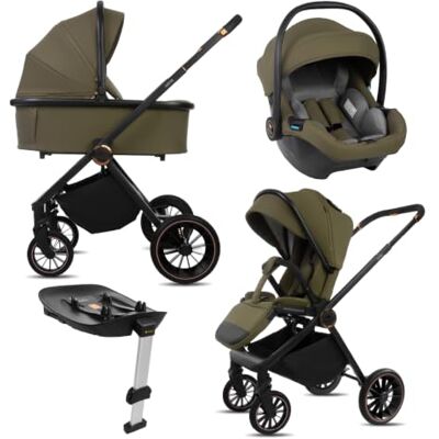 Babylux ® Poussette 4en1 CASTOR, Pliable Set De Poussettes Combinées Légères Incl. Nacelle, Buggy De Voyage, Siège Enfant I-Size, Base Auto, 4 Positions De Couchage, 0-22kg, Protection UV 50+ Babylux ® Poussette 4en1 CASTOR, Pliable Set De Poussettes Combinées Légères Incl. Nacelle, Buggy De Voyage, Siège Enfant I-Size, Base Auto, 4 Positions De Couchage, 0-22kg, Protection UV 50+