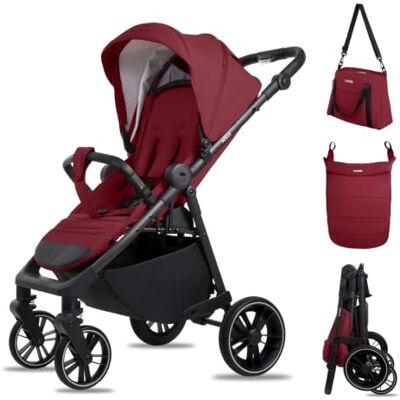Babylux Poussette de Voyage ROLLE avec Fonction Allongée, couleur: Burgundy Poussette, Petite Et Légère, Poignée Télescopique, Pliage Compact, Sac À Langer, Sac De Voyage Et Autres Accessoires Babylux Poussette de Voyage ROLLE avec Fonction Allongée, couleur: Burgundy Poussette, Petite Et Légère, Poignée Télescopique, Pliage Compact, Sac À Langer, Sac De Voyage Et Autres Accessoires