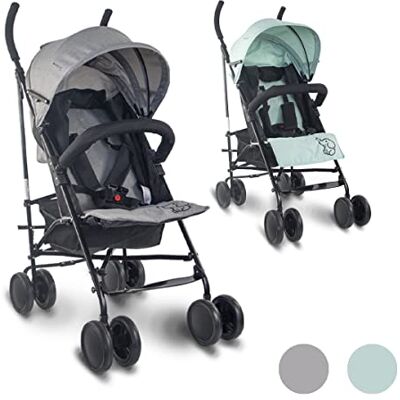 Mobiclinic ®, Poussette bébé, Elefant, Marque espagnole, Pliable, Dossier inclinable, Double système de sécurité, Roues amovibles, Harnais réglable 5 points, Poussette légère, Gris et noir Mobiclinic ®, Poussette bébé, Elefant, Marque espagnole, Pliable, Dossier inclinable, Double système de sécurité, Roues amovibles, Harnais réglable 5 points, Poussette légère, Gris et noir