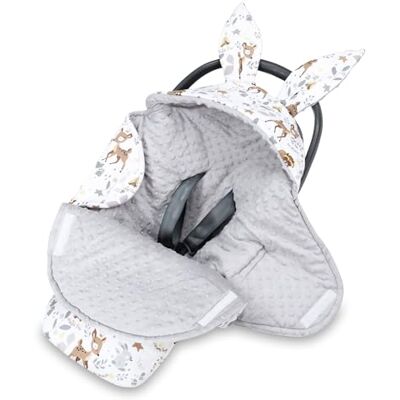 Totsy Baby Couverture bébé oreilles de lapin cadeau de naissance – mignonne couverture Minky double face avec capuche –pour siège auto poussette 3 et 5 points 90×90 cm Minky Cerf gris clair Oeko-Tex Totsy Baby Couverture bébé oreilles de lapin cadeau de naissance – mignonne couverture Minky double face avec capuche –pour siège auto poussette 3 et 5 points 90×90 cm Minky Cerf gris clair Oeko-Tex