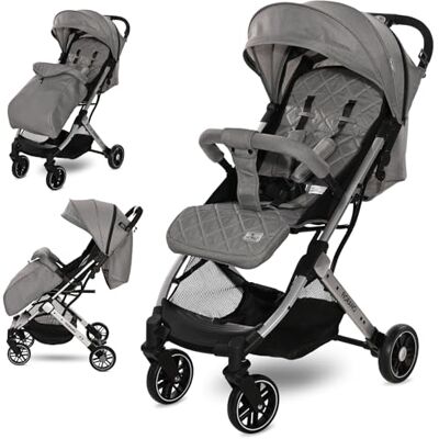 Lorelli Poussette Fiorano pliable, panier de rangement, arceau avant amovible, frein, couleur : gris Lorelli Poussette Fiorano pliable, panier de rangement, arceau avant amovible, frein, couleur : gris